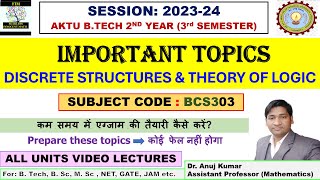 IMPORTANT TOPICS IN DISCRETE STRUCTURES AND THEORY OF LOGIC  DSTL IMPORTANT TOPICS  DISCRETE MATH [upl. by Shulman]