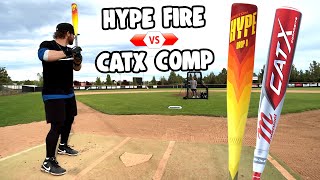 EASTON HYPE FIRE vs MARUCCI CATX COMPOSITE  USSSA Baseball Bat Review [upl. by Hillhouse]