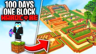 I Survived 100 Days on ONE BLOCK SKYBLOCK in Minecraft 121 [upl. by Odericus297]