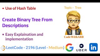 Create Binary Tree From Descriptions LeetCode 2196 Tree HashTable [upl. by Novihc]