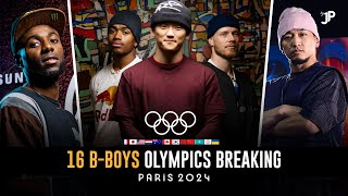 16 BBoys Qualified 🥇 OLYMPICS Paris2024  LINE UP [upl. by Nyberg938]