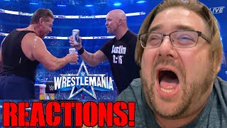 GRIMS EMOTIONAL WRESTLEMANIA night 2 REACTIONS Vince McMahon Worst Stunner Ever [upl. by Isoais541]