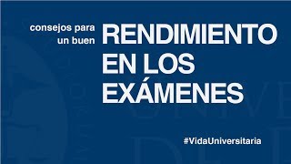 Consejos para un buen rendimiento en los exámenes [upl. by Nirik]