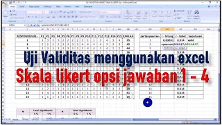 Cara Mudah amp Praktis Uji Validitas Angket Skala Likert dengan MS Excel [upl. by Faubion]