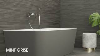 Baignoire semiilot murale MINT 170 Grise by SPALINA [upl. by Etnaed273]