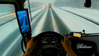 POV Winter adventures in Europe by truck DAF XG Nikotimer [upl. by Christos859]