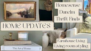 LIVING ROOM STYLING  HOMESENSE HAUL  THRIFTING FINDS  NEW FARMHOUSE PROJECT [upl. by Conni]