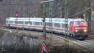 BR 218 IC UrlaubsExpress ICE 1 amp 4 Güterzüge Schiebedienst auf der Geislinger Steige [upl. by Adihahs575]