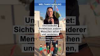 🇩🇪 die Weltanschauung karinamultilingual german deutsch aprenderaleman [upl. by Madai250]