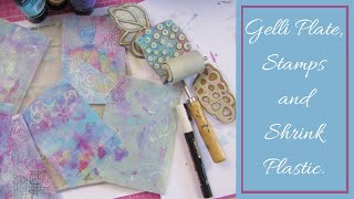 Gelli Plate Stamps and Shrink Plastic [upl. by Dowski962]