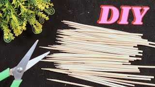 Simple Ideas of Skewers for Home Decoration  Skewers Craft Ideas [upl. by Merv]