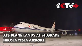 Xis Plane Lands at Belgrade Nikola Tesla Airport [upl. by Yeaton]