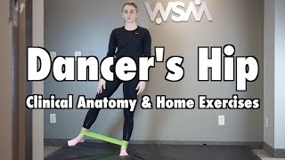 Dancers Hip  Clinical Anatomy amp Home Exercises [upl. by Crescentia]