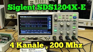 Oszilloskop Siglent SDS1204XE 4 Kanäle200Mhz [upl. by Nnaoj]