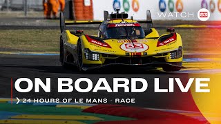 Onboard the 83 LIVE race action at 24H of Le Mans 2024  Ferrari Hypercar Part 1 [upl. by Dearr]