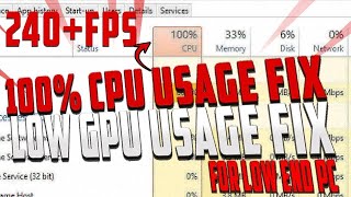 How To Fix 100 CPU USAGE⧸Low GPU USAGE And Increase FPS While GAMING Optimize CPU in 2024 [upl. by Gnurt]