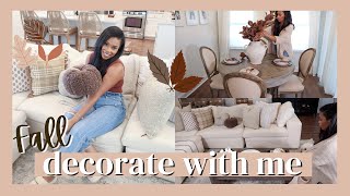 FALL DECORATE WITH ME  NEUTRAL FALL HOME DECOR  LoveLexyNicole [upl. by Martinelli]