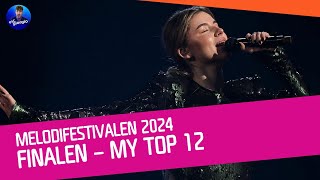 🇸🇪 Melodifestivalen 2024 Finalen  My Top 12 [upl. by Platt]