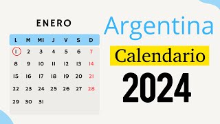 FERIADOS 2024 CALENDARIO DE ARGENTINA [upl. by Behrens]