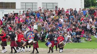 RCMP and Ottawa Police Service pipe bands RCMP Musical Ride Sunset Ceremonies  clip 4769 [upl. by Rieth]