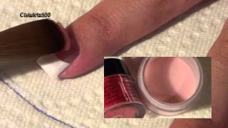 Step by Step White French Acrylic Nails [upl. by Marlane]