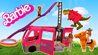 Barbie Goes Camping With Chelsea  Barbie Dream Camper  Fun Videos For Kids [upl. by Irahk]