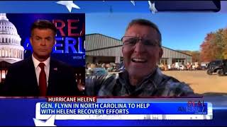 Gen Flynn interview on Hurricane Helene recovery efforts [upl. by Uahsoj]