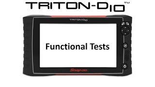 Functional Tests TRITOND10™ Pt 511  Snapon® Training Solutions® [upl. by Iaria]