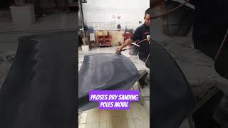 Proses dry sanding poles  polishing shortvideo compounding bodyrepair mesindrysandingamplas [upl. by Ecissej]