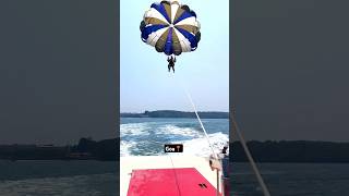 Parasailing in Goa🪂🪂 exploringtheworld indiantraveller travelling goa parasailing [upl. by Elacim]