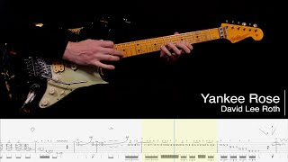 Yankee Rose  David Lee Roth Guitar Cover with TABS [upl. by Ahsocin819]