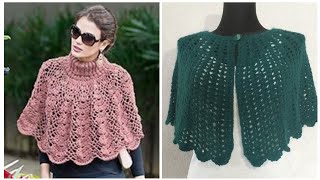 Precioso e impresionante diseño de caplets tejidos a crochet [upl. by Llerrehs]