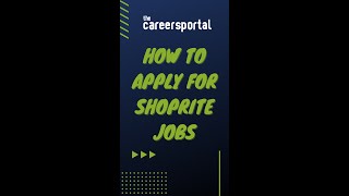 A guide on how to apply for Shoprite jobs [upl. by Jenelle]