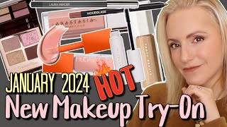 Hot New Makeup TryOn  JANUARY 2024  Over 40 [upl. by Ellehcyar]