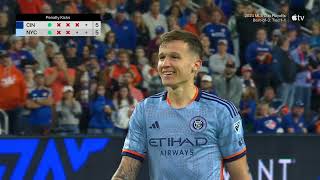 PK Shootout FC Cincinnati vs New York City FC  Audi 2024 MLS Cup Playoffs [upl. by Reena11]