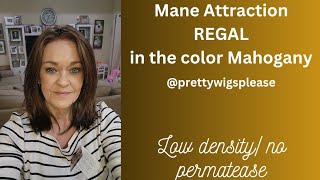 Wig Review Mane Attraction REGAL in the color Mahogany Lowest density ever [upl. by Sualokcin]