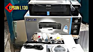 Unboxing  Installation  Epson L130 SingleFunction Ink Tank Colour Printer [upl. by Ylelhsa]