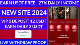 New USDT Site 2024  Best Usdt Investment Website  New Usdt Mining Site  New Usdt Earning Website [upl. by Ahsirpac]