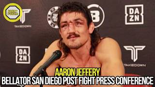 Aaron Jeffery Responds to Boos After Win Over Douglas Lima  Bellator San Diego PostFight Presser [upl. by Lonny]