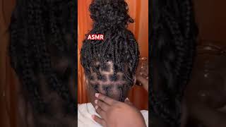 ASMR scalp on braids oiling hairstyle asmr braids [upl. by Kealey]