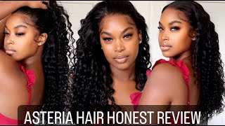 ASTERIA HAIR BIG DEEP WAVE HONEST REVIEW AND INSTALL  ULTIMATE PRE PLUCKED HAIRLINE [upl. by Gabriel41]