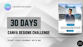 post design on canva  Day 20 of 30 days canva designs challenge [upl. by Capp28]