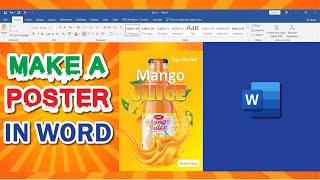 How to make a POSTER in Word Sinhala Tutorial  Microsoft Word Tutorial [upl. by Oicneserc798]