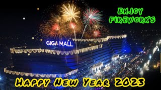 New Year Fireworks Giga Mall Islamabad 2023  Happy New Year 2023  New Year Islamabad [upl. by Undis977]