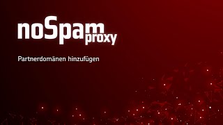 NoSpamProxy Server Partnerdomänen hinzufügen [upl. by Rhines]