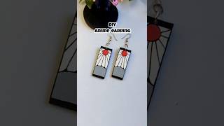 ANIME Earrings from Cardboard anime animelover diy earrings [upl. by Venator]