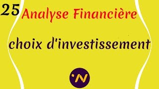 25 Analyse financière choix dinvestissement types dinvestissements [upl. by Ahsirhcal]