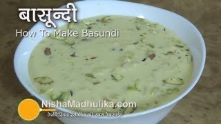 Basundi Recipe Video  How To Make Basundi  Basundi Receipe [upl. by Zitah557]