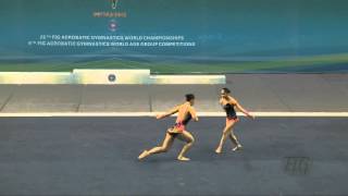 China CHN  2016 Acrobatic Worlds Putian City CHN Dynamic Womens Pair [upl. by Walczak]