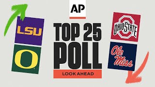 College Football Week 8 AP Top 25 Look Ahead Ole Miss OUT of CFP after losing in Death Valley [upl. by Rossner]